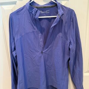 Under Armour Purple Long Sleeve Mandarin Collar Tee